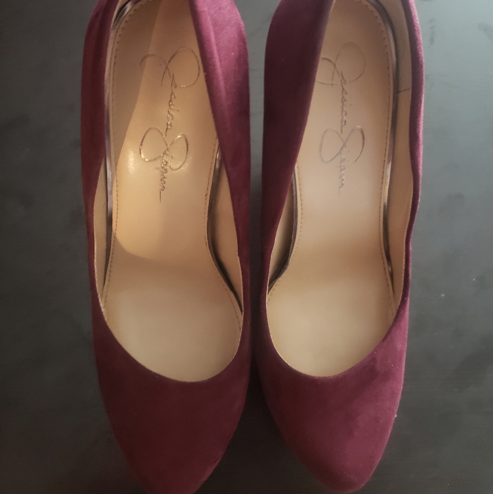 Jessica Simpson Burgundy Heels